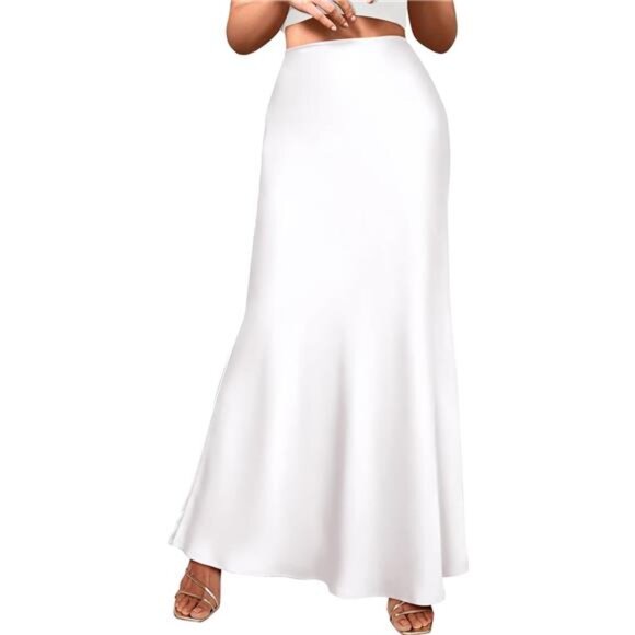 Womens Skirts Casual Maxi Skirt White - Picture 1 of 6